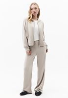 Bayan Bej Modal Fermuarlı Sweatshirt