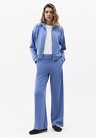 Bayan Mavi Modal Fermuarlı Sweatshirt