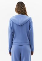 Bayan Mavi Modal Fermuarlı Sweatshirt