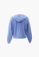 Bayan Mavi Modal Fermuarlı Sweatshirt