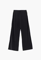 Bayan Siyah Modal Wide-Leg Pantolon