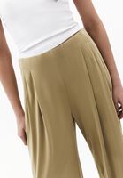 Bayan Yeşil Modal Wide-Leg Pantolon