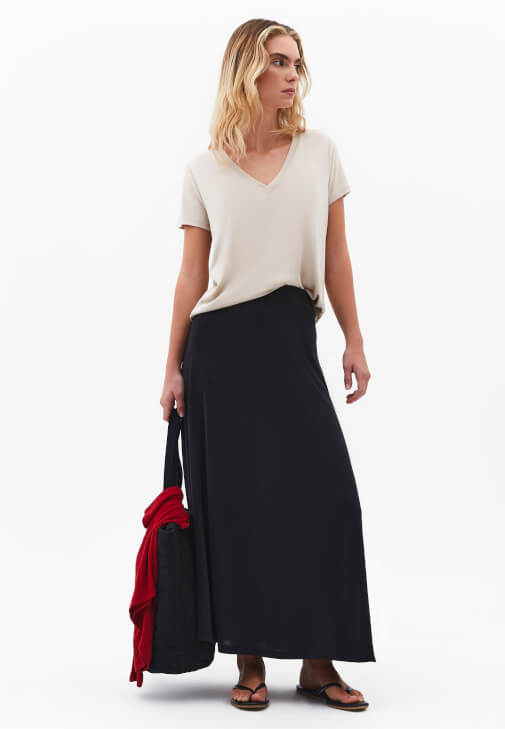  Modal Tişört ve Balon Etek Kombini