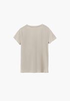 Bayan Bej Modal V Yaka Tişört