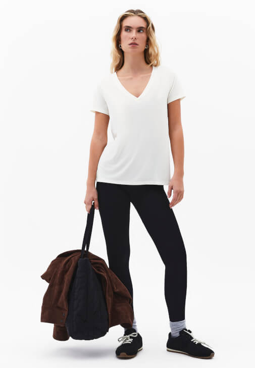  Modal Tişört ve Seamless Tayt Kombini