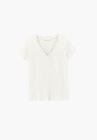 Bayan Krem Modal V Yaka Tişört