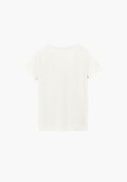 Bayan Krem Modal V Yaka Tişört