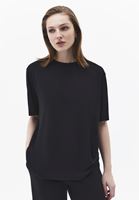 Bayan Siyah Modal Oversize Tişört