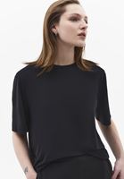 Bayan Siyah Modal Oversize Tişört