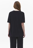 Bayan Siyah Modal Oversize Tişört
