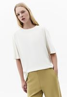 Bayan Krem Modal Oversize Tişört