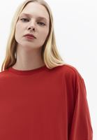 Bayan Kırmızı Modal Oversize Tişört