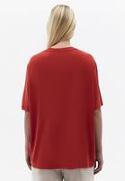 Bayan Kırmızı Modal Oversize Tişört