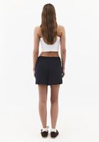 Bayan Siyah Modal Bağcıklı Şort