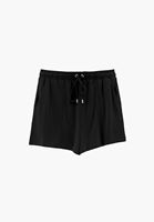 Bayan Siyah Modal Bağcıklı Şort