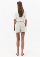 Bayan Bej Modal Bağcıklı Şort