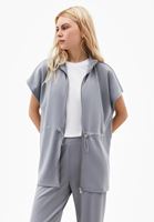 Bayan Gri Modal Oversize Yelek