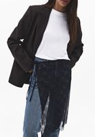 Bayan Siyah Dantelli Pareo