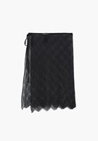 Bayan Siyah Dantelli Pareo