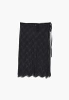 Bayan Siyah Dantelli Pareo