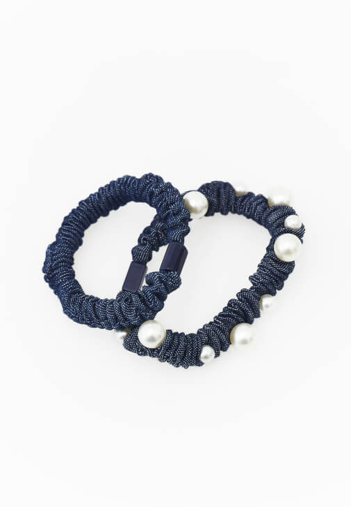 Lacivert İkili Toka Seti