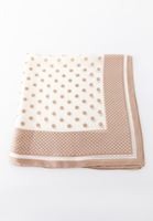 Bayan Krem Puantiyeli Fular