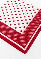 Bayan Kırmızı Puantiyeli Fular