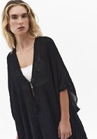 Bayan Siyah Basic Kimono