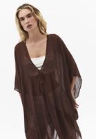 Bayan Kahverengi Basic Kimono