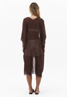 Bayan Kahverengi Basic Kimono