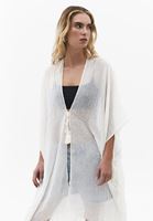 Bayan Krem Basic Kimono