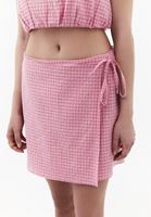 Bayan Çok Renkli Bağlama Detaylı Mini Etek ( TENCEL™ )