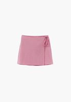 Bayan Çok Renkli Bağlama Detaylı Mini Etek ( TENCEL™ )