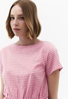 Bayan Çok Renkli Ekoseli Bel Detaylı Bluz ( TENCEL™ )