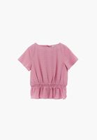 Bayan Çok Renkli Ekoseli Bel Detaylı Bluz ( TENCEL™ )