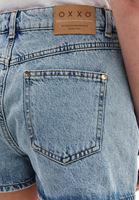 Bayan Mavi Yüksek Bel Denim Şort