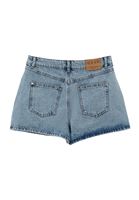 Bayan Mavi Yüksek Bel Denim Şort