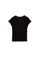 Bayan Siyah Pamuklu V Yaka Tişört