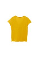 Bayan Sarı Pamuklu V Yaka Tişört