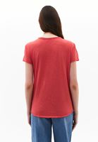 Bayan Pembe Pamuklu V Yaka Tişört