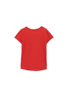 Bayan Pembe Pamuklu V Yaka Tişört