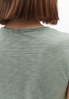 Bayan Yeşil Pamuklu V Yaka Tişört