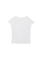 Bayan Beyaz Pamuklu V Yaka Tişört