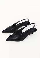 Bayan Siyah Kısa Topuklu Ayakkabı