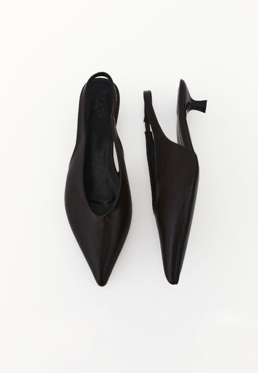 Kahverengi Kısa Topuklu Ayakkabı