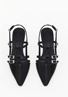 Bayan Siyah Tokalı Topuklu Ayakkabı