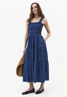 Bayan Mavi Gipeli Denim Elbise