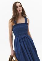 Bayan Mavi Gipeli Denim Elbise