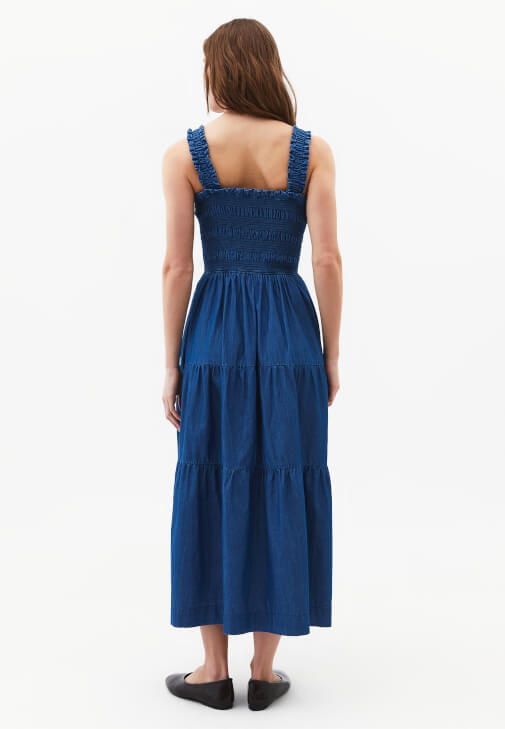 Denim Elbise ve Babet Kombini