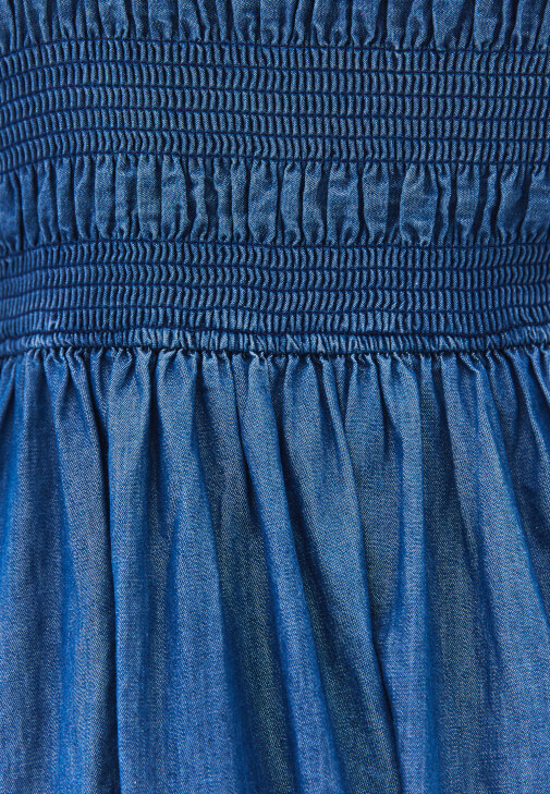 Denim Elbise ve Babet Kombini